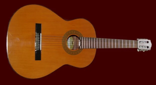 Gesamtansicht der Akutstikgitarre