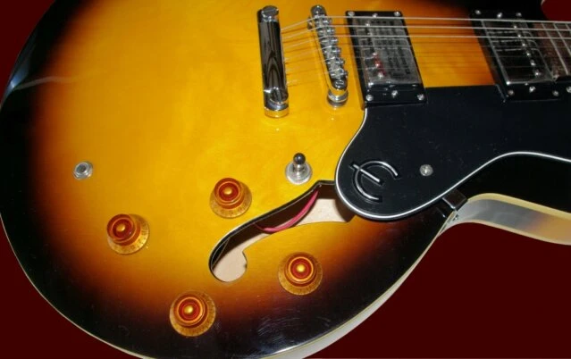 Nahaufnahme Epiphone Schaltungen